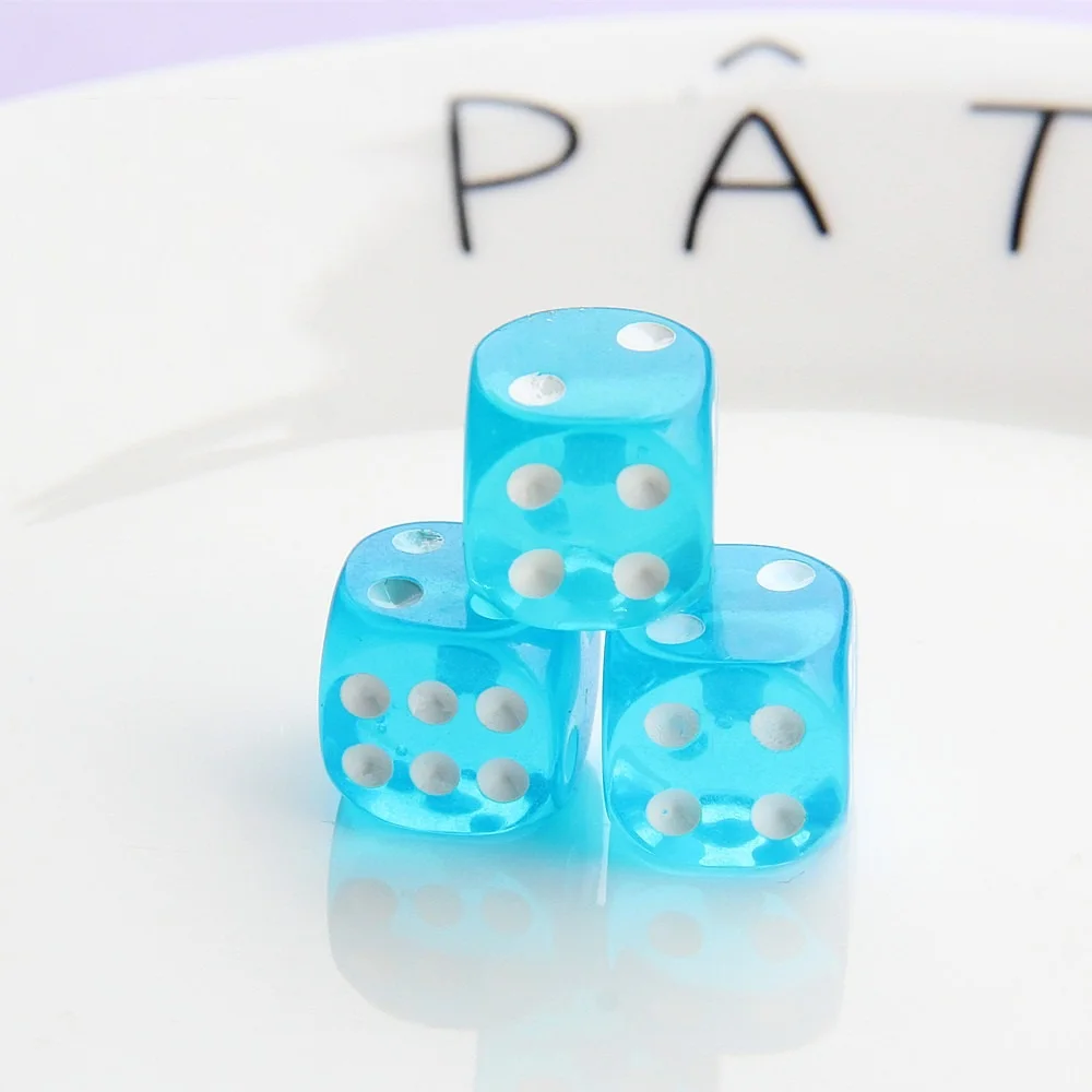 10 قطعة 6 وجوه النرد الذهب 14 مللي متر أرقام النرد مكعبات لمجموعة النرد Dnd STZ01