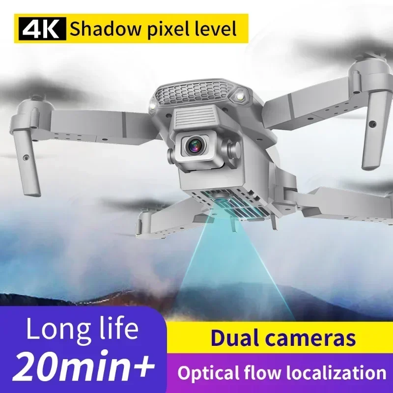 Professional Drone E88 4K Wide-Angle HD 1080P Camera WiFi FPV Height Hold Foldable RC Drone Quadrotor Helicopter Children's Toys