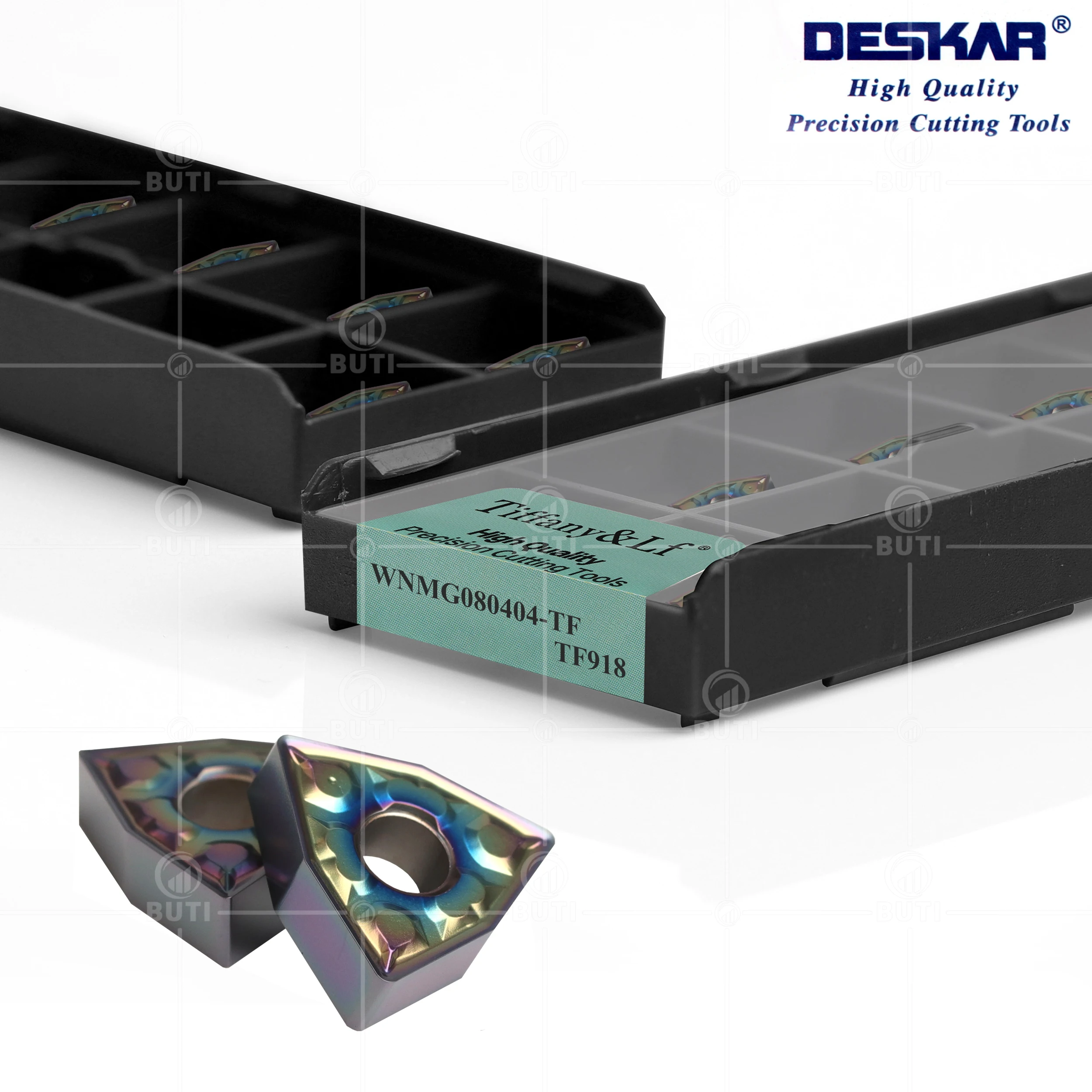 Imagem -02 - Deskar 100 Original Wnmg080404-tf Wnmg080408-tf Tf918 Torno de Aço Temperado 60 Graus Cortador Inserções Torneamento Ferramenta Máquina Lâminas