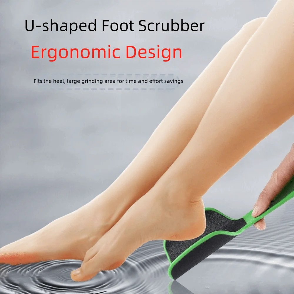Épurateur plastique courbé pied fichier Portable grain exfolie pédicure pied fichier Double face peau morte callosités dissolvant soins des pieds