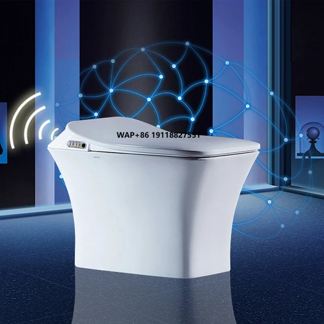 

ARROW Brand Heating Smart Toilet Square Bowl S-Trap Drainage Modern Tankless Ceramic CQC Certified Floor Mounted Remote Control