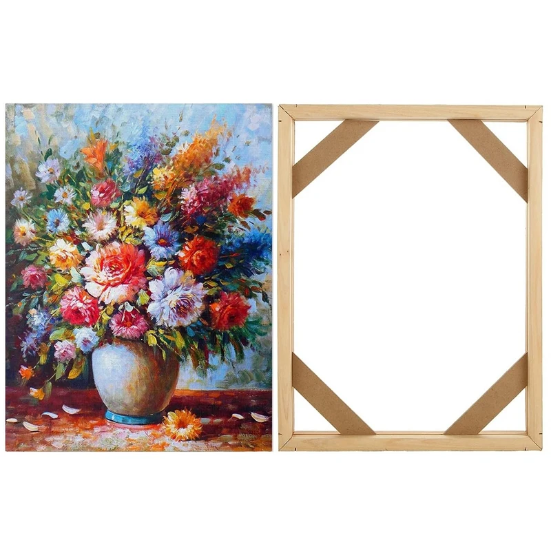 2 Set DIY Solid Wood Canvas Frame Kit, 16X20 Inch Canvas Frame Stretcher Bars Wood For Oil Paintings, Prints And Posters Durable