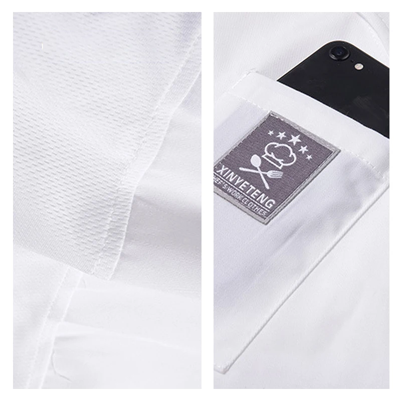 Ropa de Chef, monos de camarero, ropa de Chef, chaquetas de cocinero para hombres y mujeres, uniforme de cocina, panadería, cafetería, camarero, ropa de trabajo, restaurante