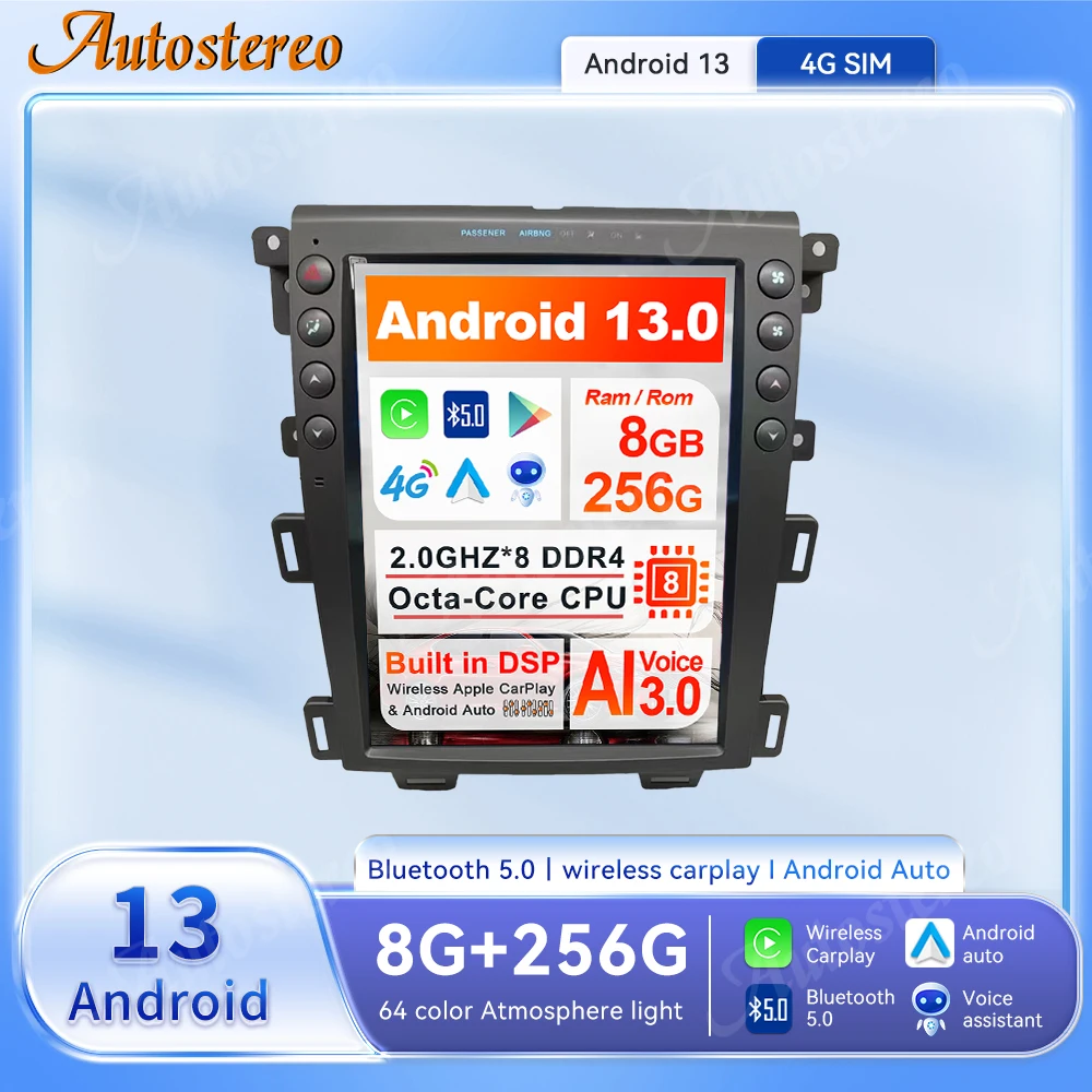 Android Head Unit 7862 Octa Core - Pemutar Multimedia mobil 12.1 inci, Carplay