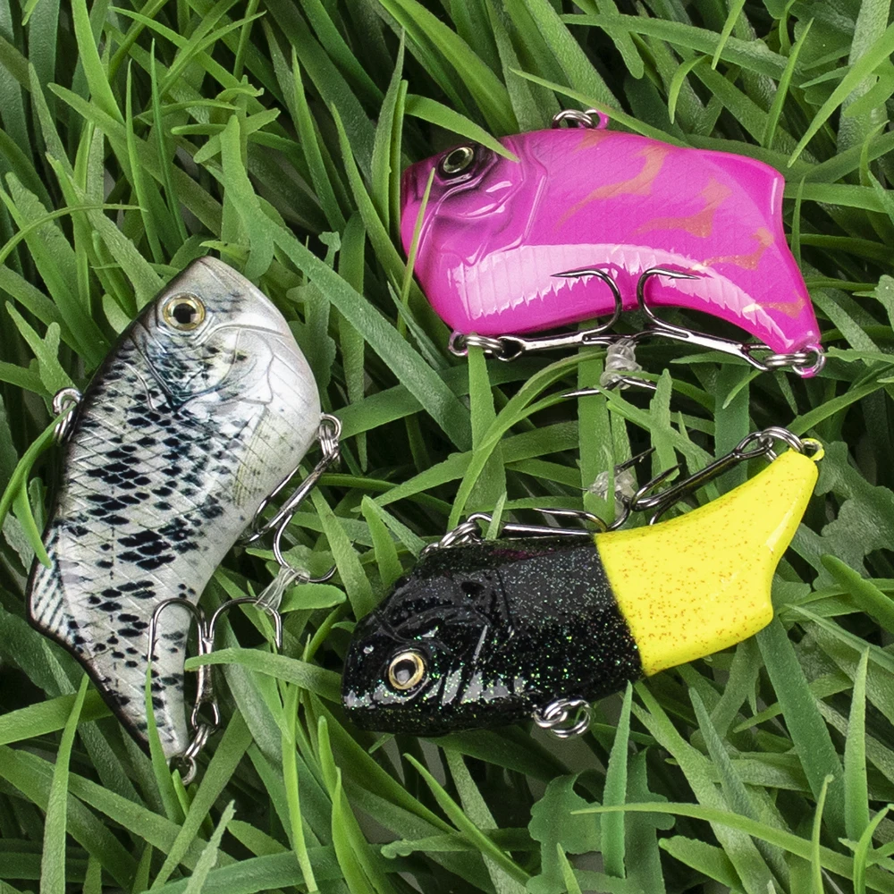 Chan's Huang 6PCS Sinking Vibration Bait Fishing Lure 65MM 14G Rattles Lipless Crankbait VIB Hard Bait Bass Pike Tackle Wobbler