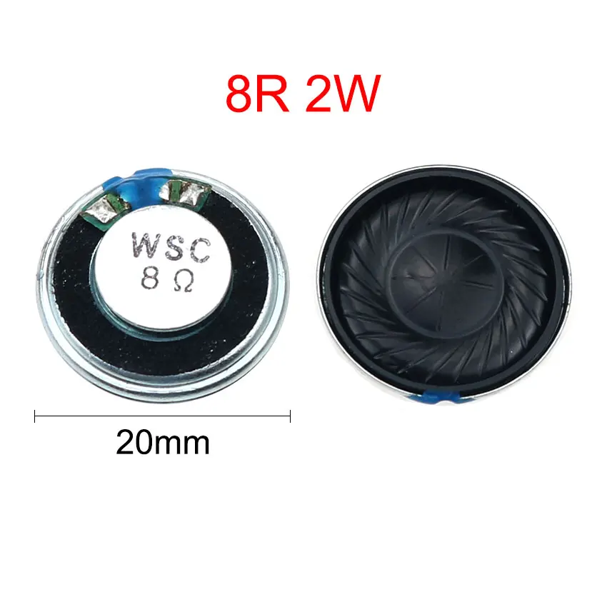 YuXi 1pcs 8R 2W 1W Ultra-thin Horn 8 Ohms Loud Speaker Diameter 20mm 22mm 23mm 26mm 28mm 30mm 32mm 36mm 40mm Loudspeaker