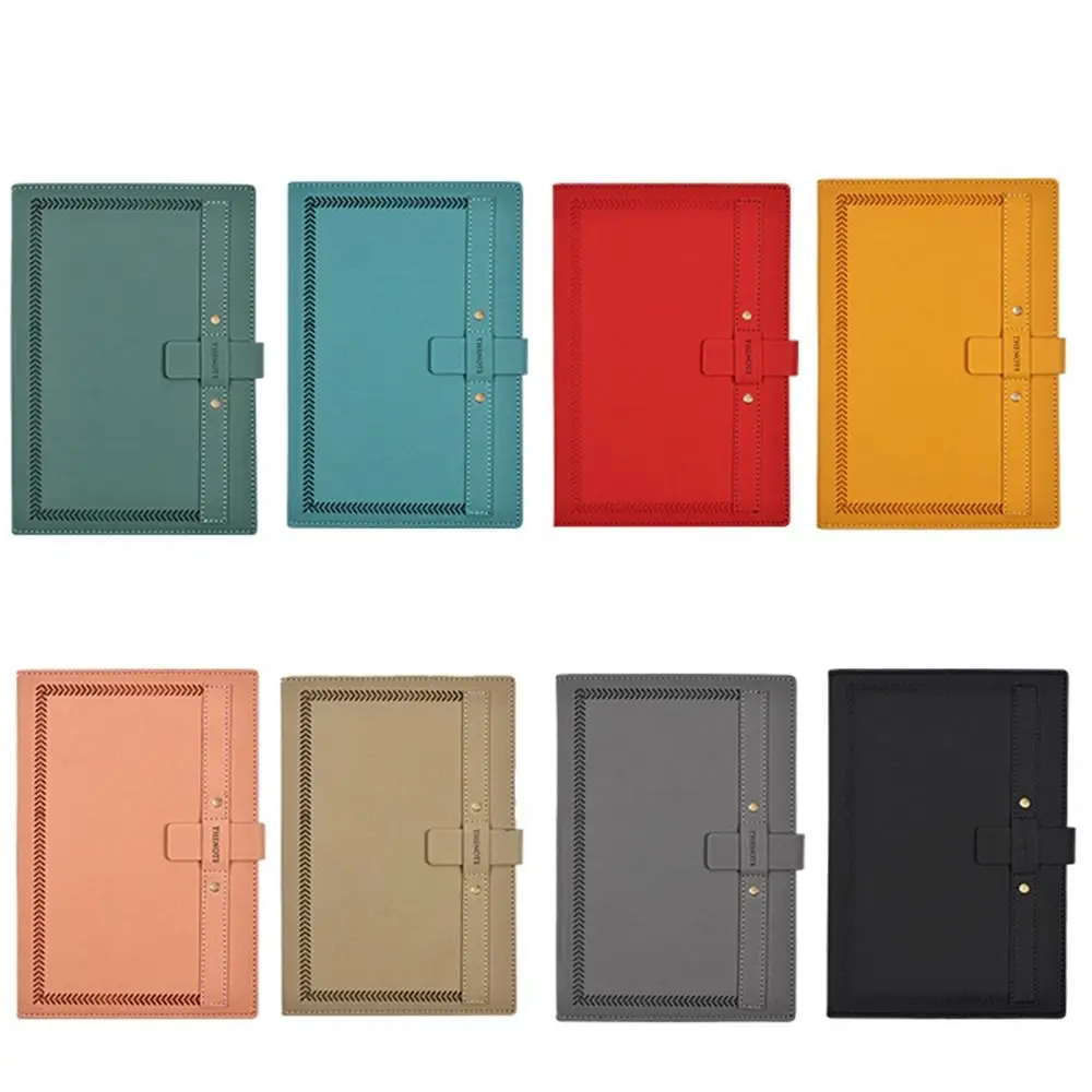Bloc de notas A5 de 288 páginas, cubierta de cuero PU, textura esmerilada, cuaderno para estudiantes, papel grueso, impermeable, cuaderno de oficina de negocios