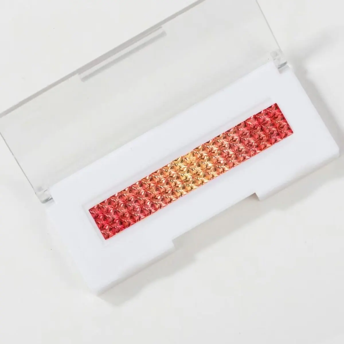 Gradient Color Lab Grown Sapphire Loose Gemstones Princess Cut For Jewelry Ring Bracelet Making And Handicrafts Inlay