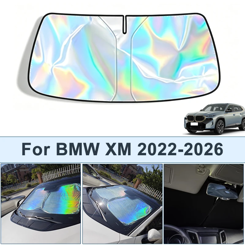 

Foldable Front Windshield Sun Shade For BMW XM 2022-2026 UV Reflective Sun Protection Cover Car Interior Accessories