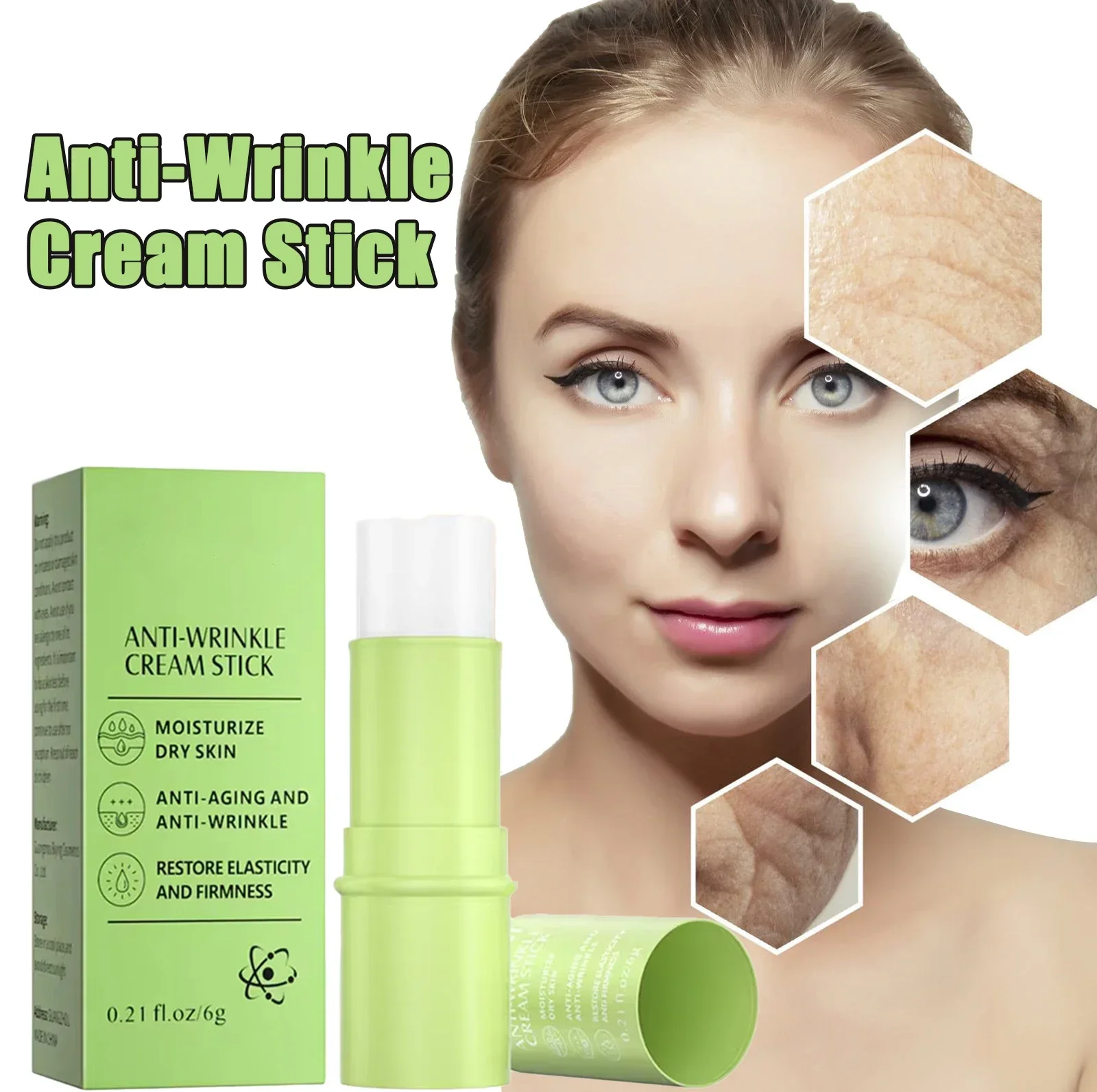 

Collagen Face Cream Stick Wrinkle Removal Anti Aging Hyaluronic Acid Forehead Fine Lines Lifting Facial Serum Skin Care Beauty