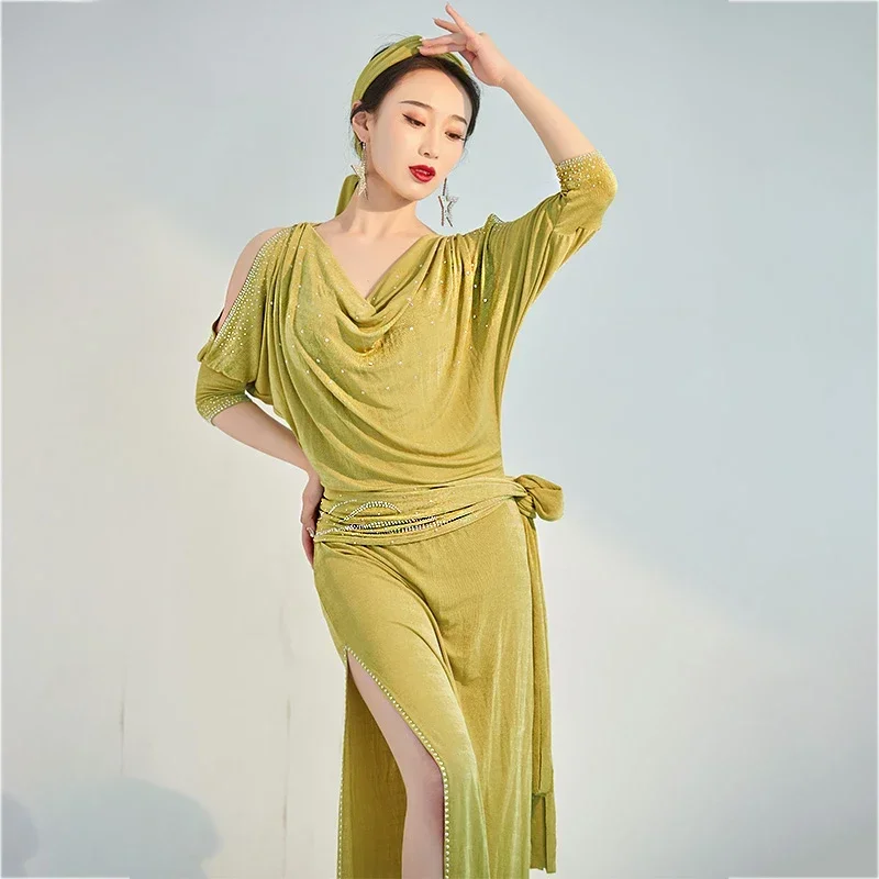 

Rosemary original belly dance costume new baladi robe practice suit shaabi folk performance costume women