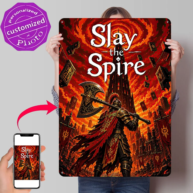 Slay the Spire Game Art Metal Poster Perfect Gift for Fans Lovers Customized Wall Art Metal Sign for Decoration Room Ornaments