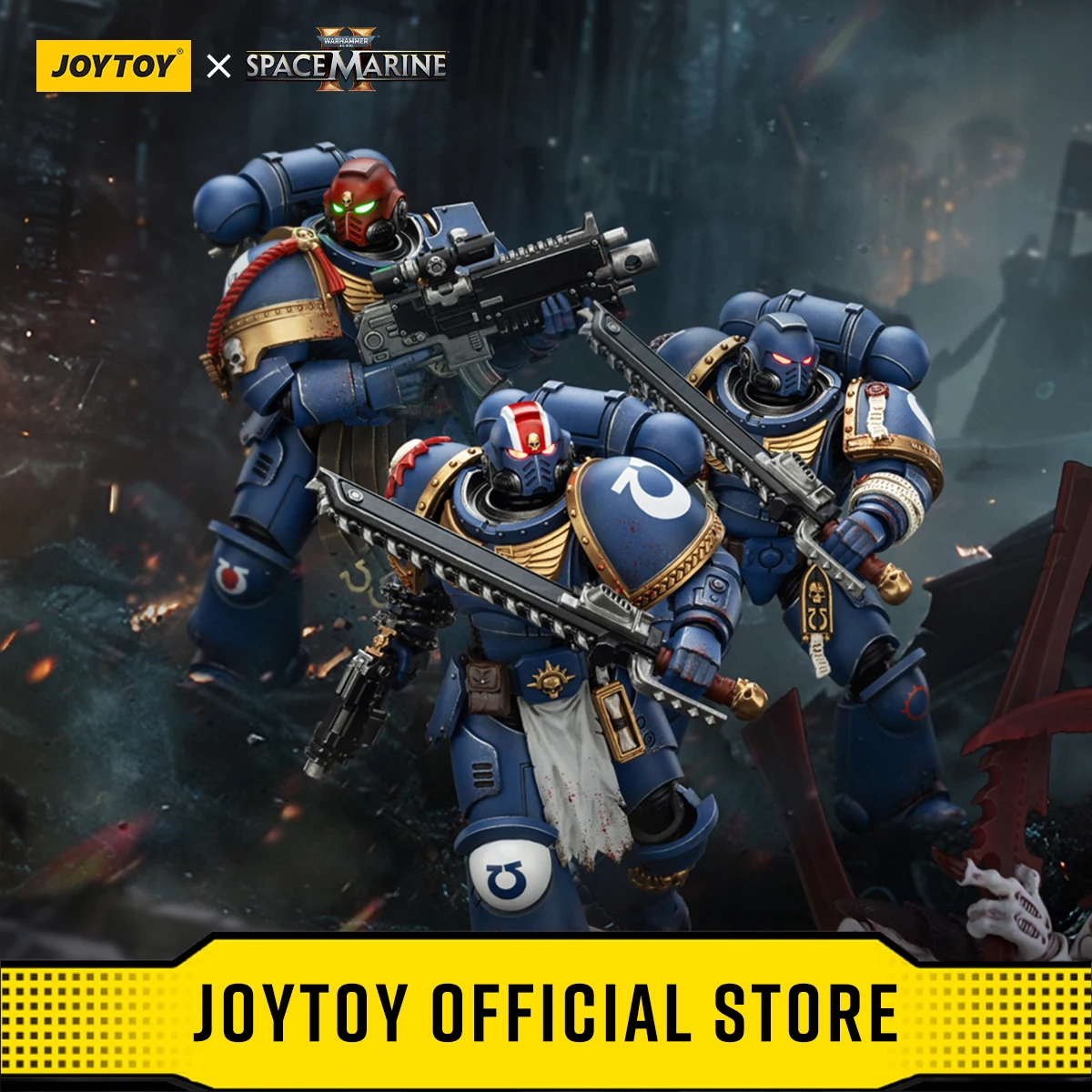

Фигурки JOYTOY Warhammer 40k 1/18, 12,8 см, ультрамарин, лейтенант, тикт-коллекционное издание