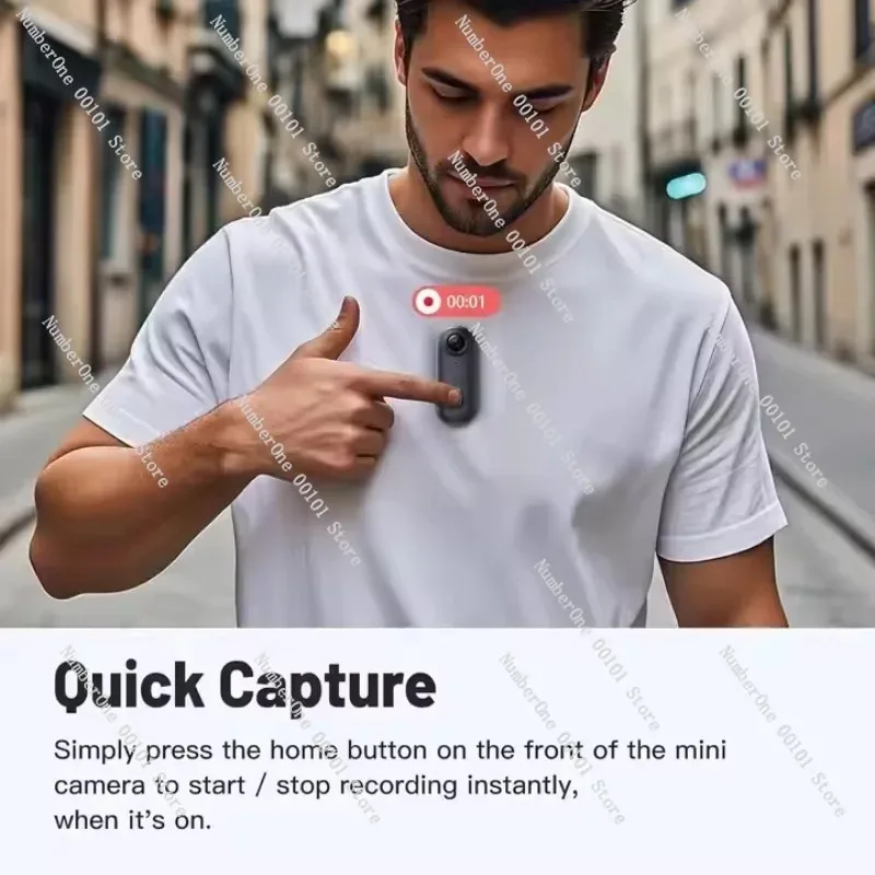 1080P Outdoor Action Camera WiFi, Hands Free Mini Sports Cam for Helmet Bicycle Motorcycle, Portable Vlogging Recorder