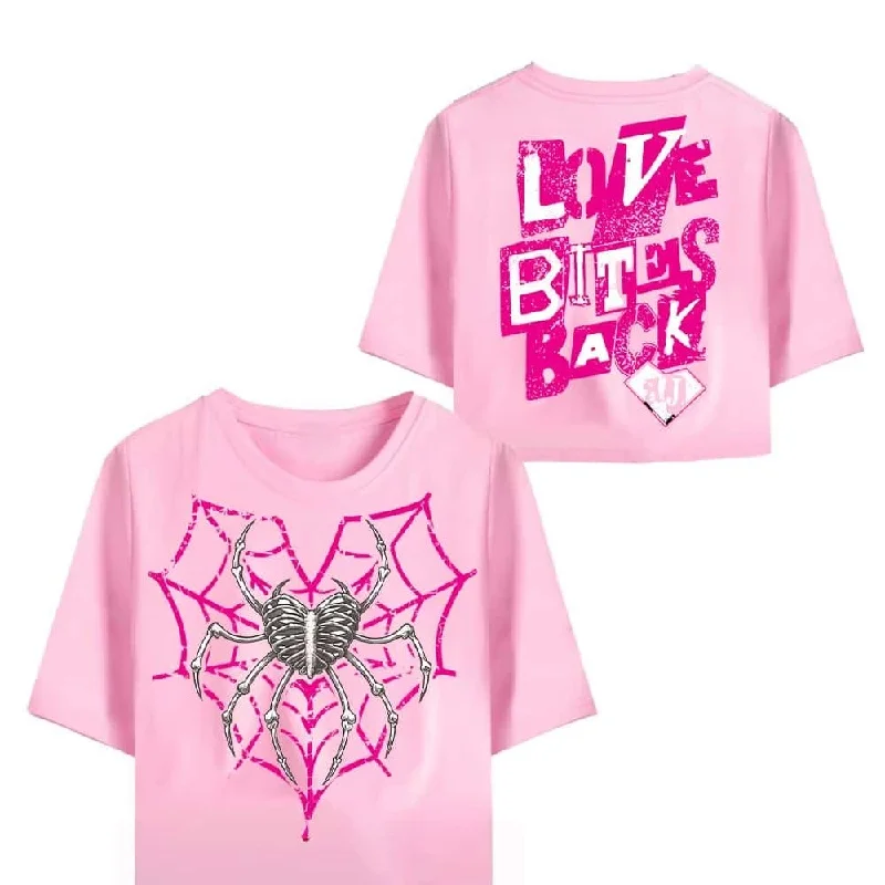 2025-26 Sommer Schwarz AJ Lee Love Bites Zurück Gedruckt Mode Lässig männer 100% Baumwolle T-shirt Hohe Qualität y2k T Lose