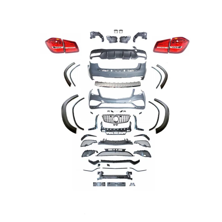 Factory Sales GLS63 Style Body Kit Front Rear Bumper Grille LED Tail Lights Body Kits for Mercedes Benz GL X166 W166 2013-2015