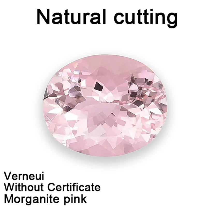 قطع طبيعي مورغانيتي الوردي البيضاوي أحجار كريمة مفكوكة الاصطناعية اكسيد الالمونيوم تمرير الماس القلم اختبار اكسيد الالمونيوم الحجارة لصنع المجوهرات