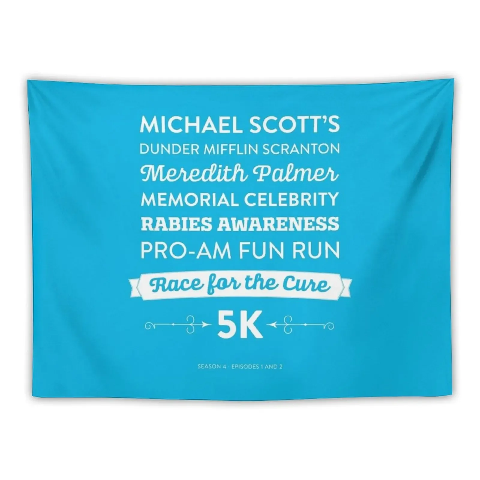 

The Office - Rabies Awareness Fun Run Tapestry Decorative Wall Wall Decoration Items Living Room Decoration Tapestry