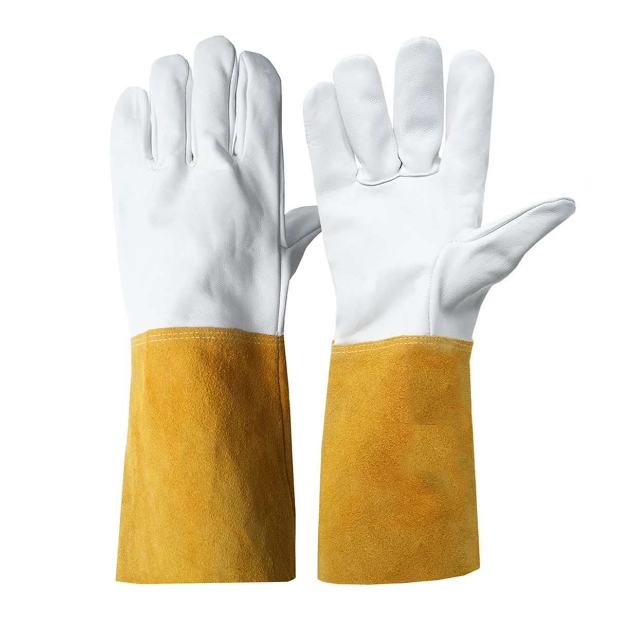2025+ Working Gloves,Welding Gloves Unlined Grain with Cuff and Fireproof Welders Gloves Extremely Soft and Flexible
