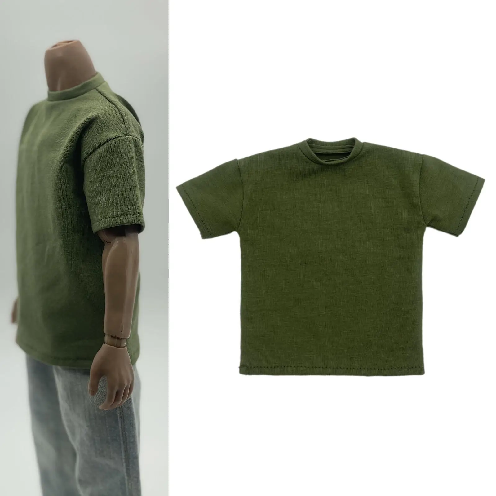 Camiseta masculina a escala 1/6, ropa de muñeca hecha a mano para figuras de 12 ", modelo de muñeca corporal