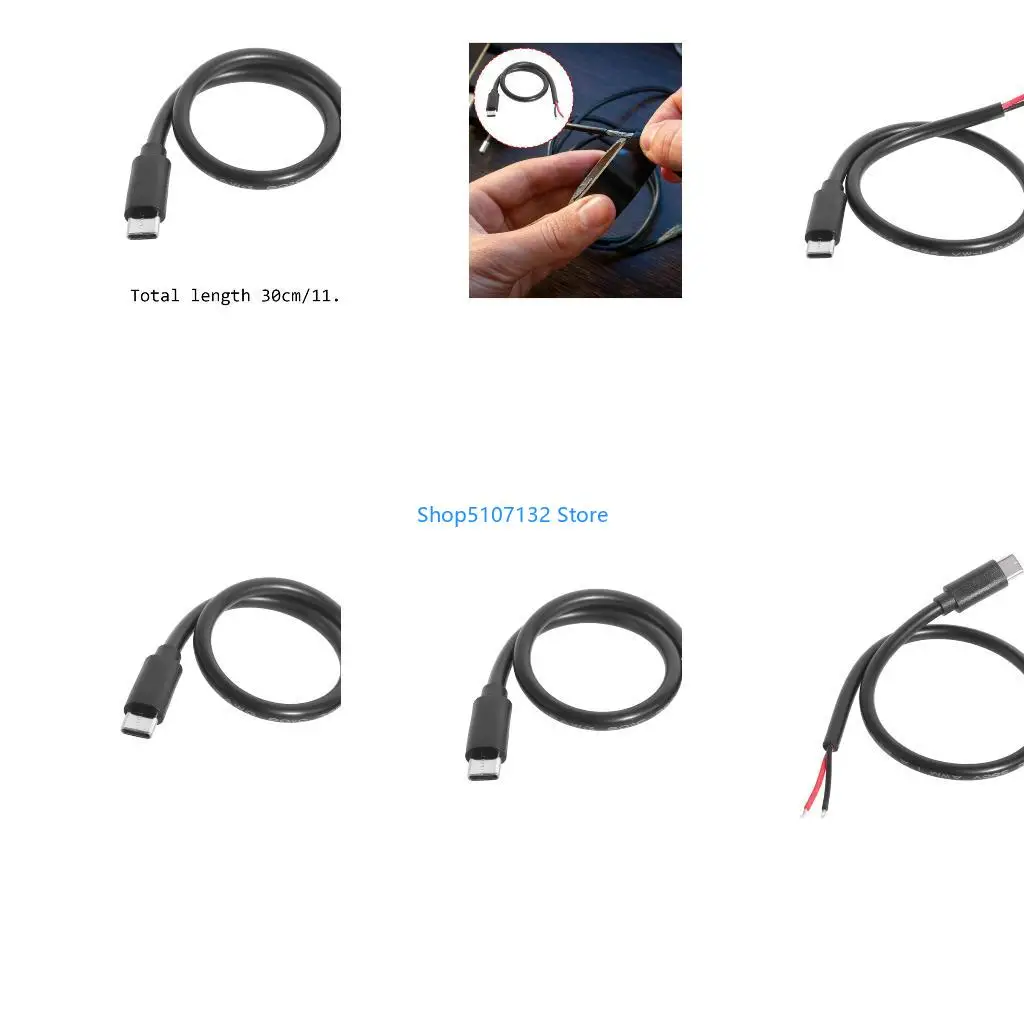 87HD Universal Compatibility Type C Charging Cord Line Heavy Duty 2pin Adapter Wire