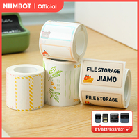 3 Rolls NIIMBOT B21 B3S B1 B31 Thermal Label Clothing Price Food Self-adhesive Tag Waterproof Smart Office Pocket Printer Label
