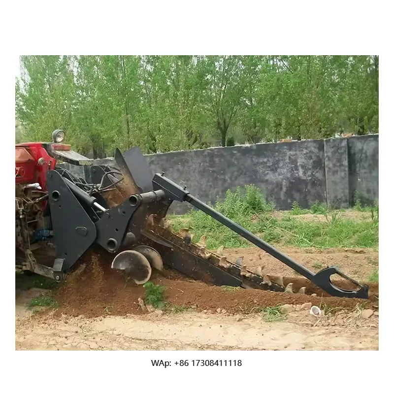 Ditcher Crawler Rock Wheel Trencher Machine Easy Operate Trencher Machine Soil Pipeline Trencher