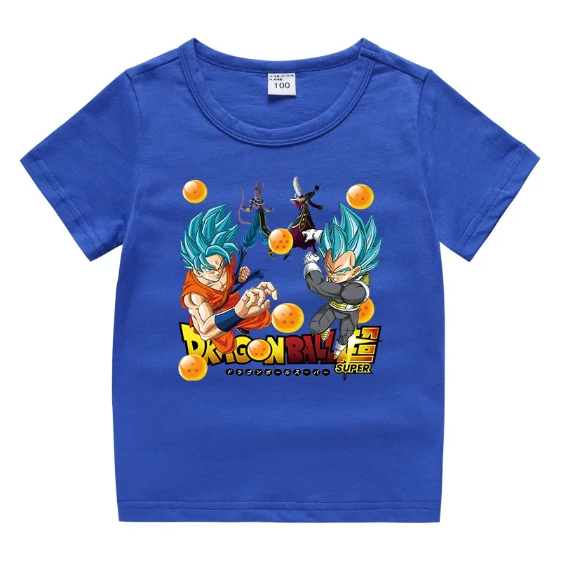 

Dragon Ball Children's Clothing Summer Short-sleeved T-shirt Pure Cotton Bottoming Shirt Half-sleeved T-shirt Children's Tops