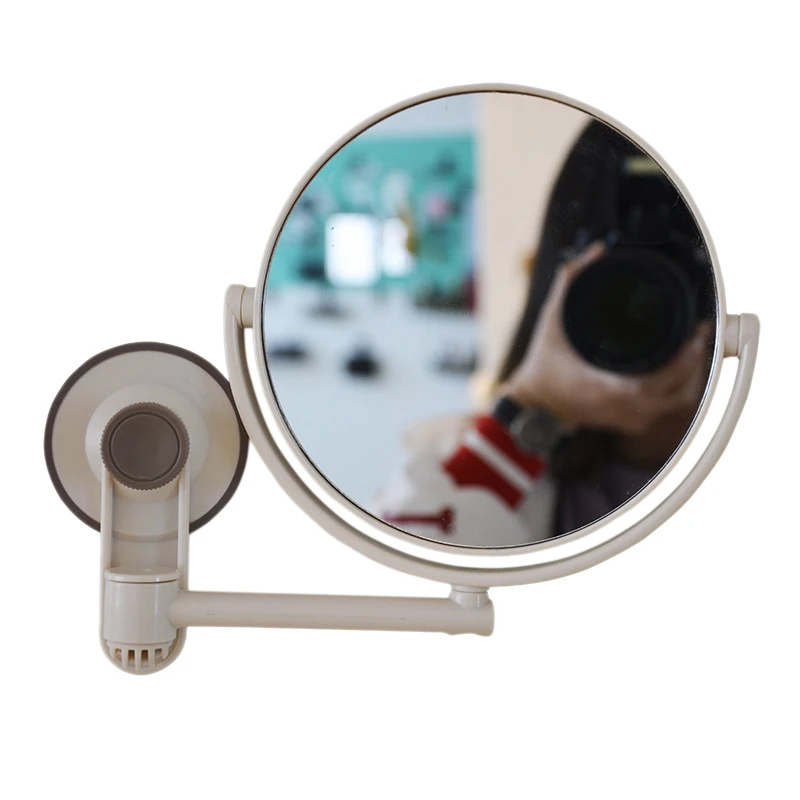 Bath Mirror Cosmetic Mirror 1X/3X Magnification Suction Cup Adjustable Makeup Mirror Double-Sided Bathroom Mirror