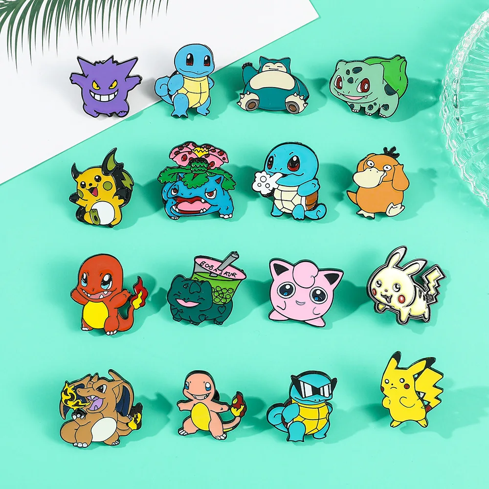 Anime Cartoon Colorful Hard Enamel Brooches Fashion Metal Badges Accessories for Bags Jackets Collectible Presents