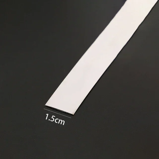 20 meter roestvrijstalen muurstickerstrip platte zelfklevende woonkamer decoratie spiegels voor thuis muurrandstrip