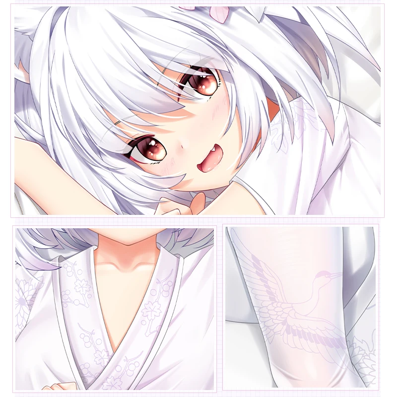 Yukikaze Game Azur Lane Girl Dakimakura 2WAY Hugging Body Pillow Case Cosplay Otaku Long Pillow Cushion Cover Xmas Gifts