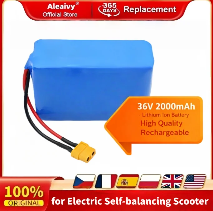 Quality 36V 10S1P 10S2P 2Ah/4.4Ah/6Ah Battery Perfect Fit for Hoverboard Self Balancing Scooter Unicycle  Standard Replacement
