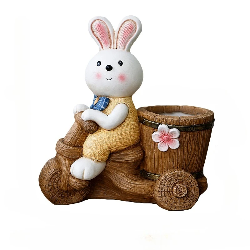 

Cute rabbit flower pot garden succulent Internet celebrity balcony courtyard decoration outdoor animal large ornament