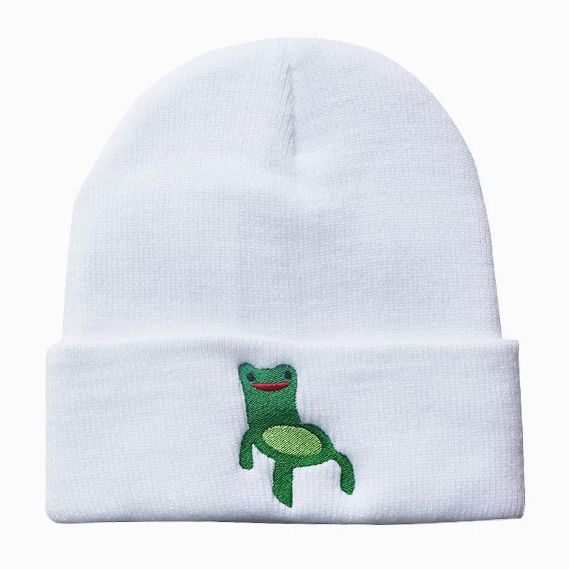 Dragon Ball Turtle Embroidery Knit Cap Autumn and Winter Woolen Hats Pullover Warm Cool Caps for Male and Female Students