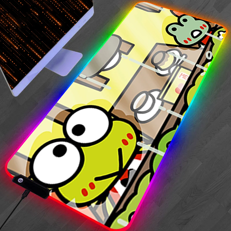 

RGB LED Mouse Pad Gaming Mat PC Accessories Mousepad Desk Mat Non Slip Extended Pad Rubber K-kero K-kero K-keroppi Keyboard Pad