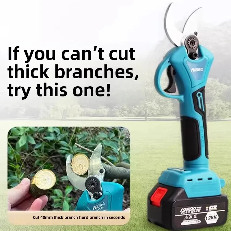

110V/220V Lithium Battery Electric Pruner Heavy Duty Branch Cutting Scissors for Gardening