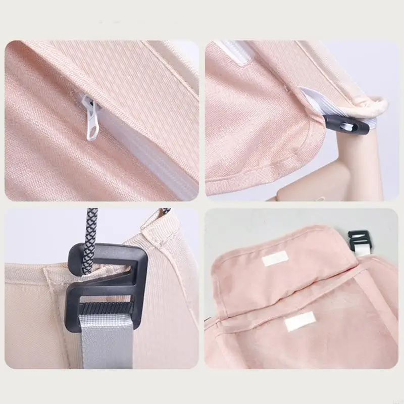 حقيبة تخزين عربات الأطفال الأنيقة سهلة التنظيف للعبة الحفاضات وإكسسوارات الأطفال 425F