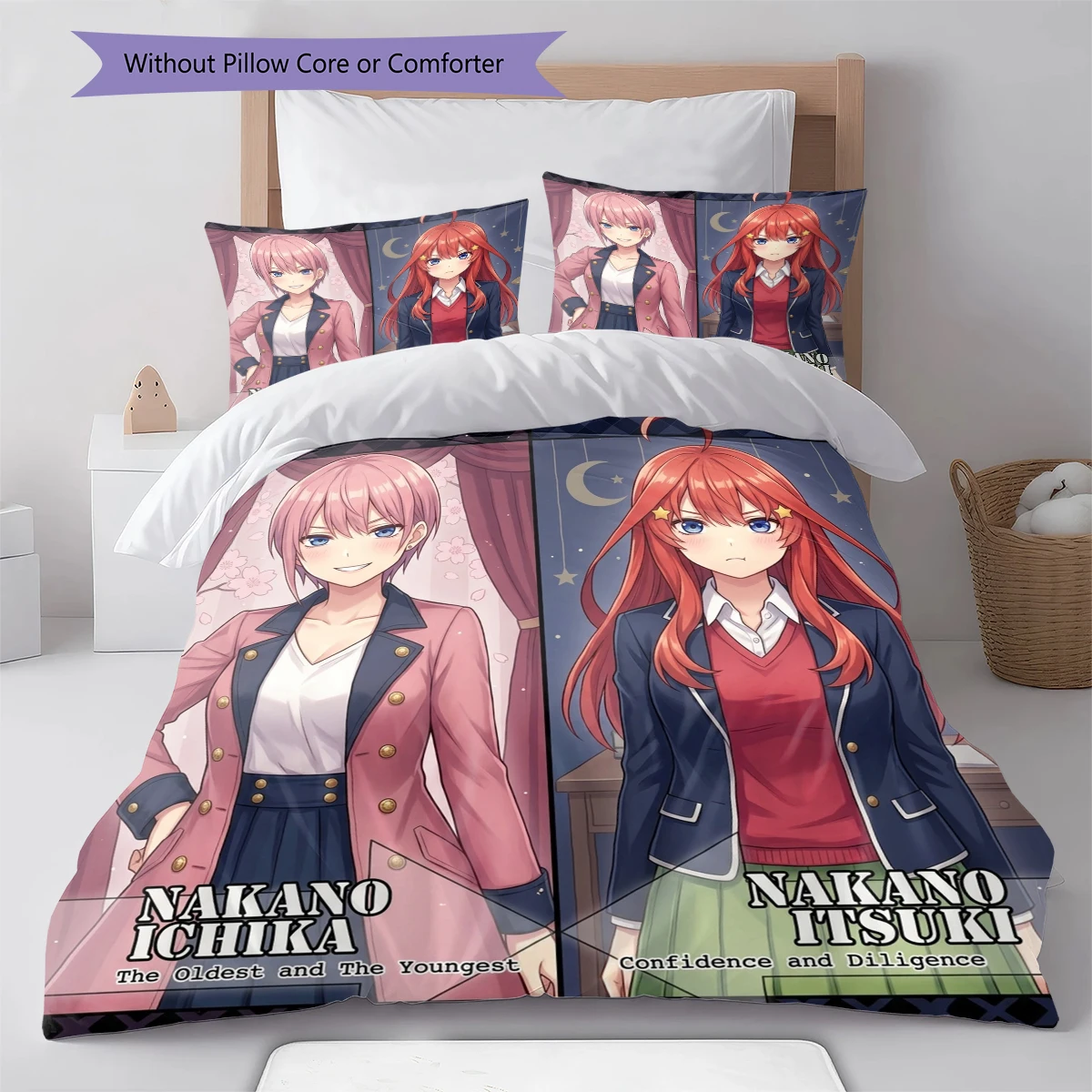 The Quintessential Quintuplets Duvet Cover - Soft Cozy, Kids Bedding Gift, Extra LargeMultiple Sizes -HE67