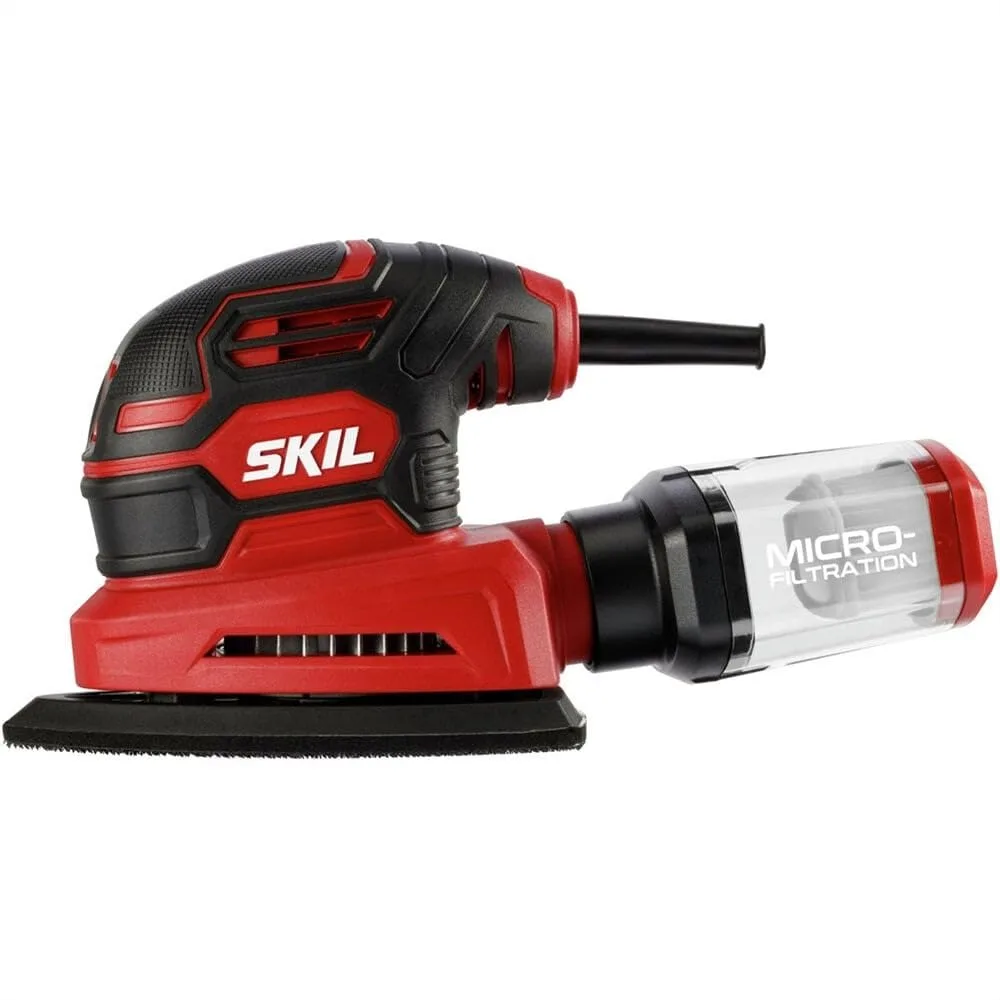 

Corded Detail Sander with 1 Amp Motor, 12,000 OPM, Hook & Loop System, Low Vibration and Dust Port