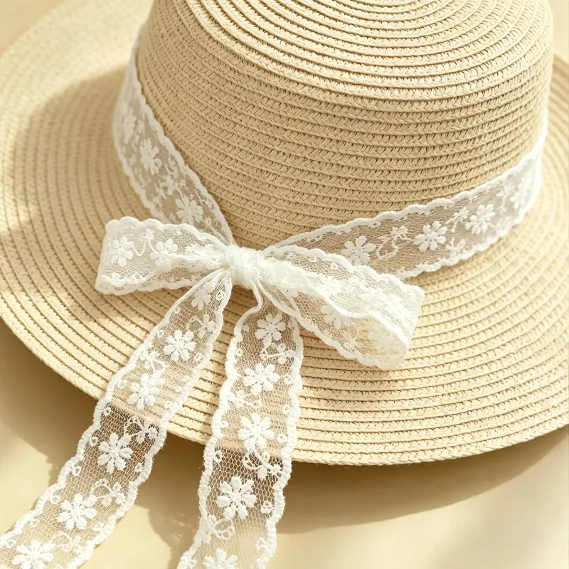 1 Stück weißes, mit Blumenmuster versehenes, transparentes Spitzenband für Geschenkverpackungen [Länge 300 cm/118 Zoll, Breite 2 cm/0,79 Zoll], geeignet für Hochzeiten, handgefertigte DIY-Bastelarbeiten. – Detail 9