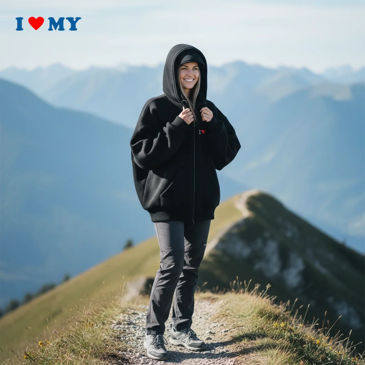 أنا أحب صديقتي لذلك يرجى البقاء بعيدا Yrom Me طباعة الخريف والشتاء ملابس رياضية غير رسمية جديدة للرجال والنساء مع قناع مقنع