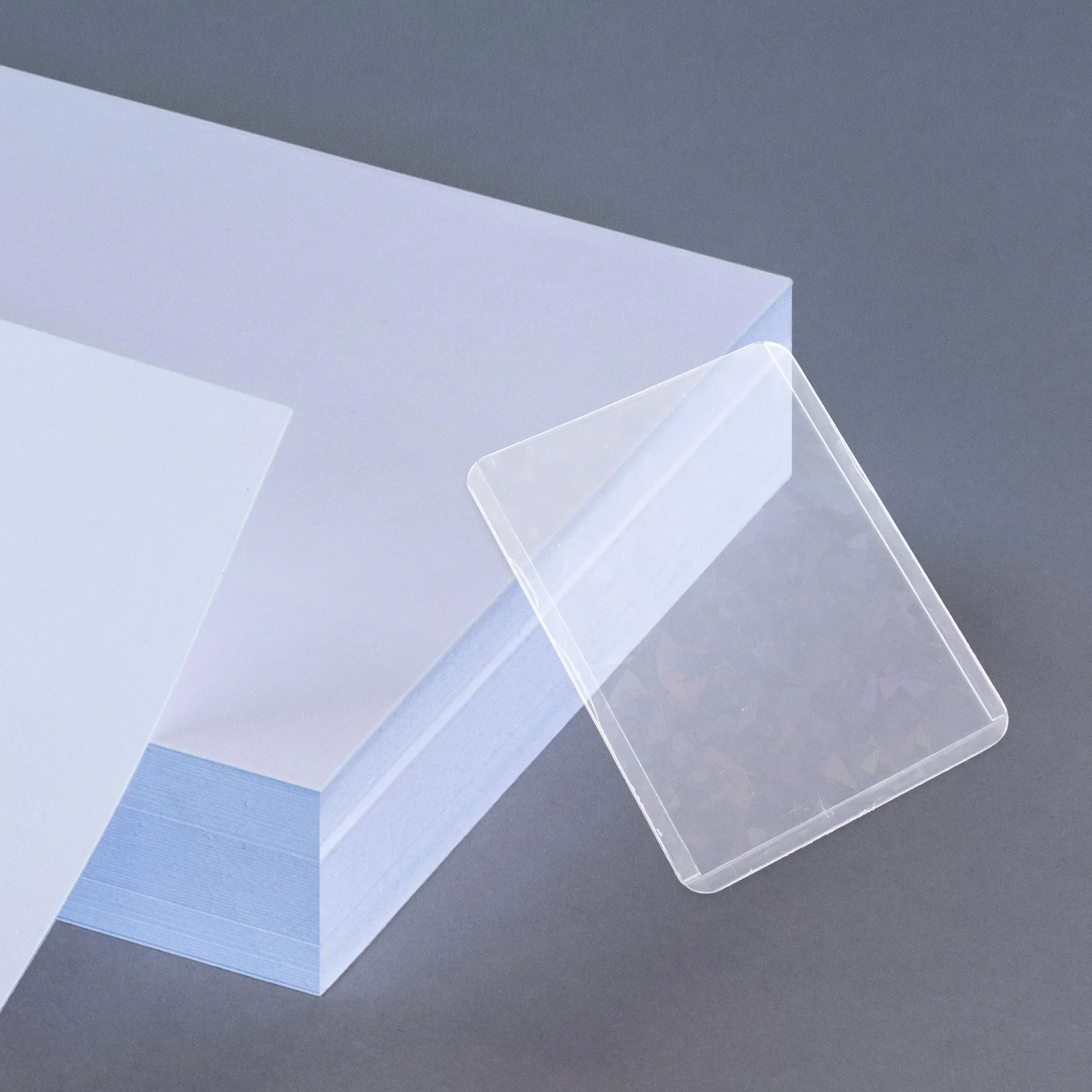 10Pcs Clear Transparent Hard Card Sleeves Business Photocard Protectors Id Badge Holders Plastic Card Storage Id Holders
