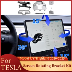 Screen Rotating Bracket Kit For Tesla Model 3/Y/Highland 2020-2025 Display Monitor Rotate Accessory Tilt Four Direction Bracket