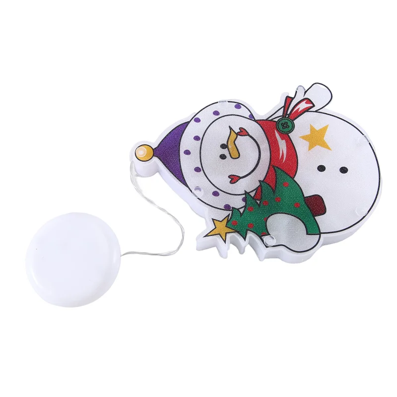 Рождественские огни из 6 предметов, подвесные светильники для окон, рождественские декоративные светильники, украшение для окна магазина, комнаты, светодиодные фонари на присоске