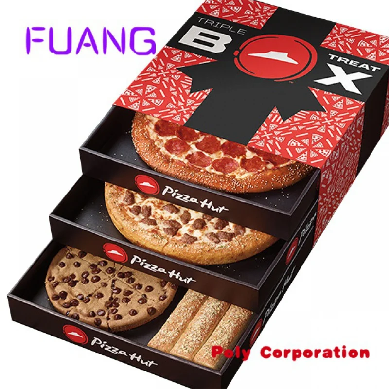 

Custom China High Quality OEM/ODM service Red/White Paper Kraft Packaging Pizza Boxes