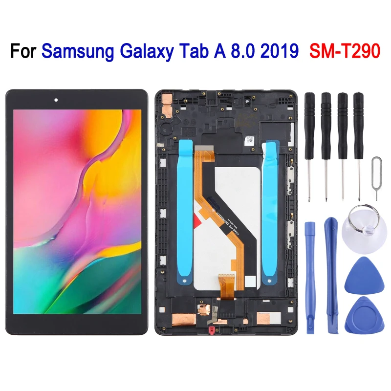 

Планшет с ЖК-дисплеем для Samsung Galaxy Tab A 8,0 2019 SM-T290 WiFi Edition, дигитайзер, полная сборка, Замена с рамкой