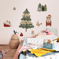 Nordic Self-Adhesive Fabric Winter ‌Forest ‌‌Fairy Tale‌ Wall Stickers Eco-Friendly‌ ‌for Kids' Room Gifts Nursery Decor