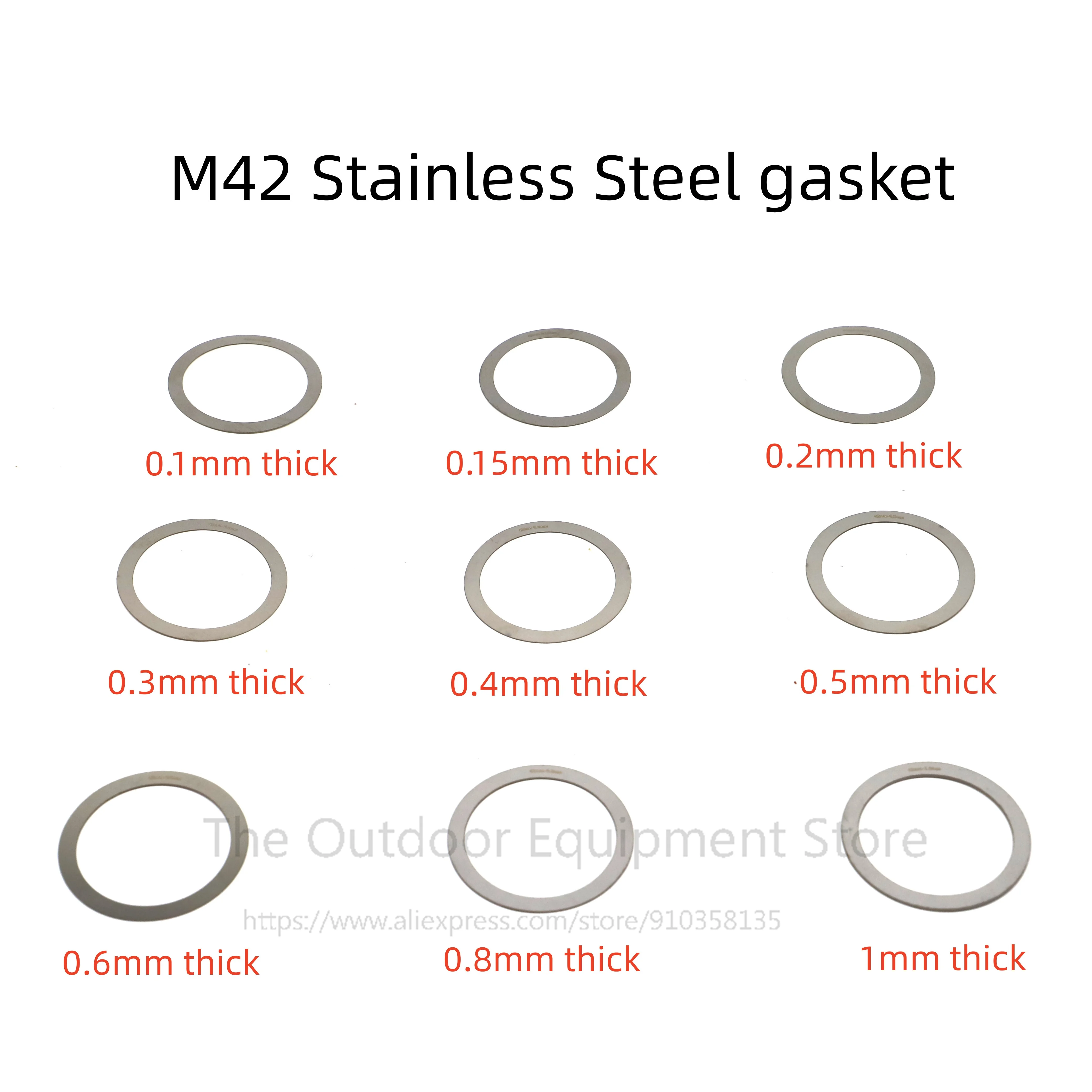 StarPal M42 Flange Piece 0.1-1MM a Total of 9 Specifications Stainless Steel Flange Gasket (a Piece)