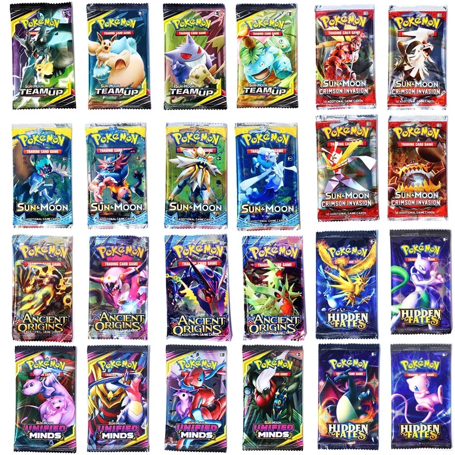 Nouveau 324 pièces cartes Pokemon évolutions soleil et lune unifiée brillant Booster boîte à collectionner Tradiner jeu de cartes jouet pour les enfants ﻿